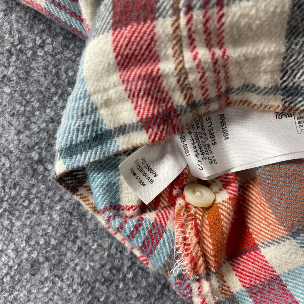 Patagonia Fjord Flannel Organic Cotton Plaid Button Up Shirt Womens 6 53915 - Picture 7 of 7